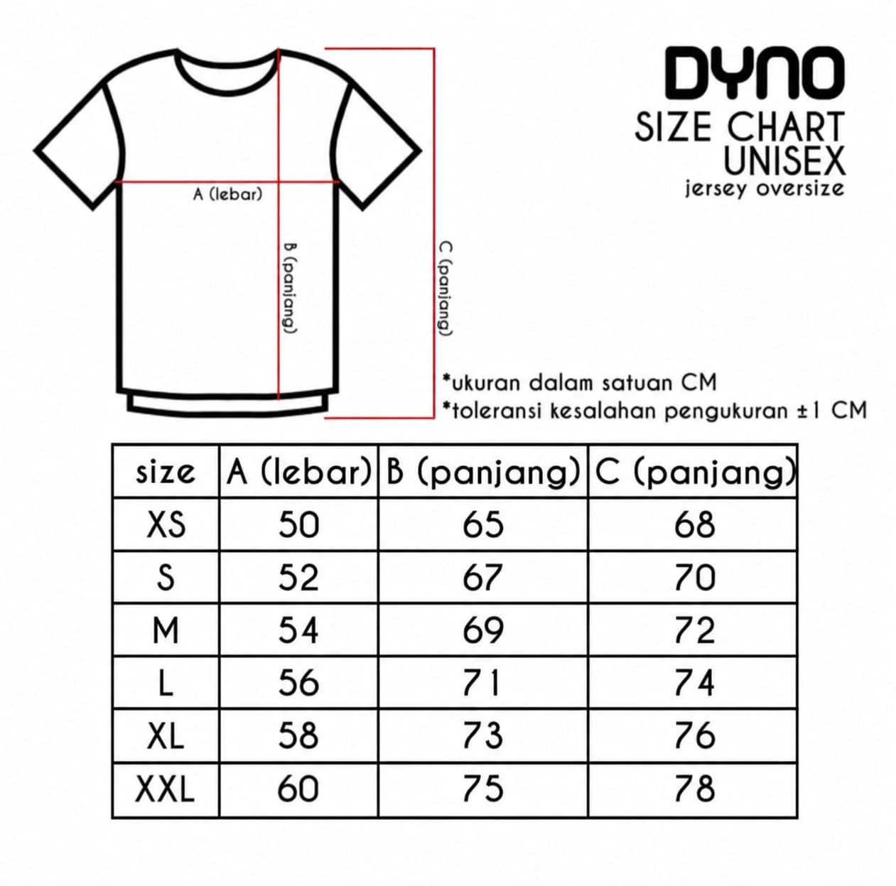 Pinetrees Size Chart Jersey